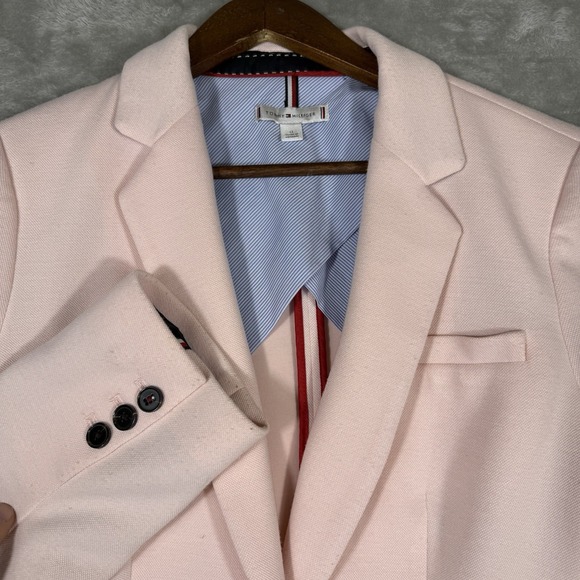 Tommy Hilfiger Women's Blazer Preppy Hamptons Light Pink 12 Classic - Picture 3 of 10